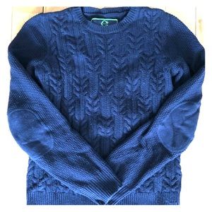 Navy C Wonder cable knit sweater
